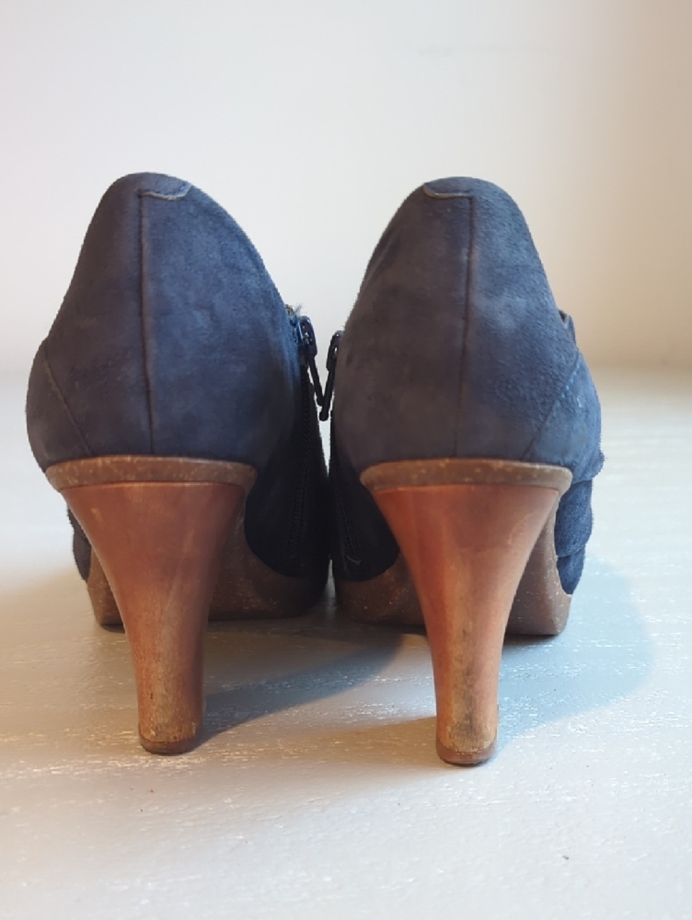 Naya Suede Open-Toe‎ Heel Booties Black size 7 - Picture 6 of 10